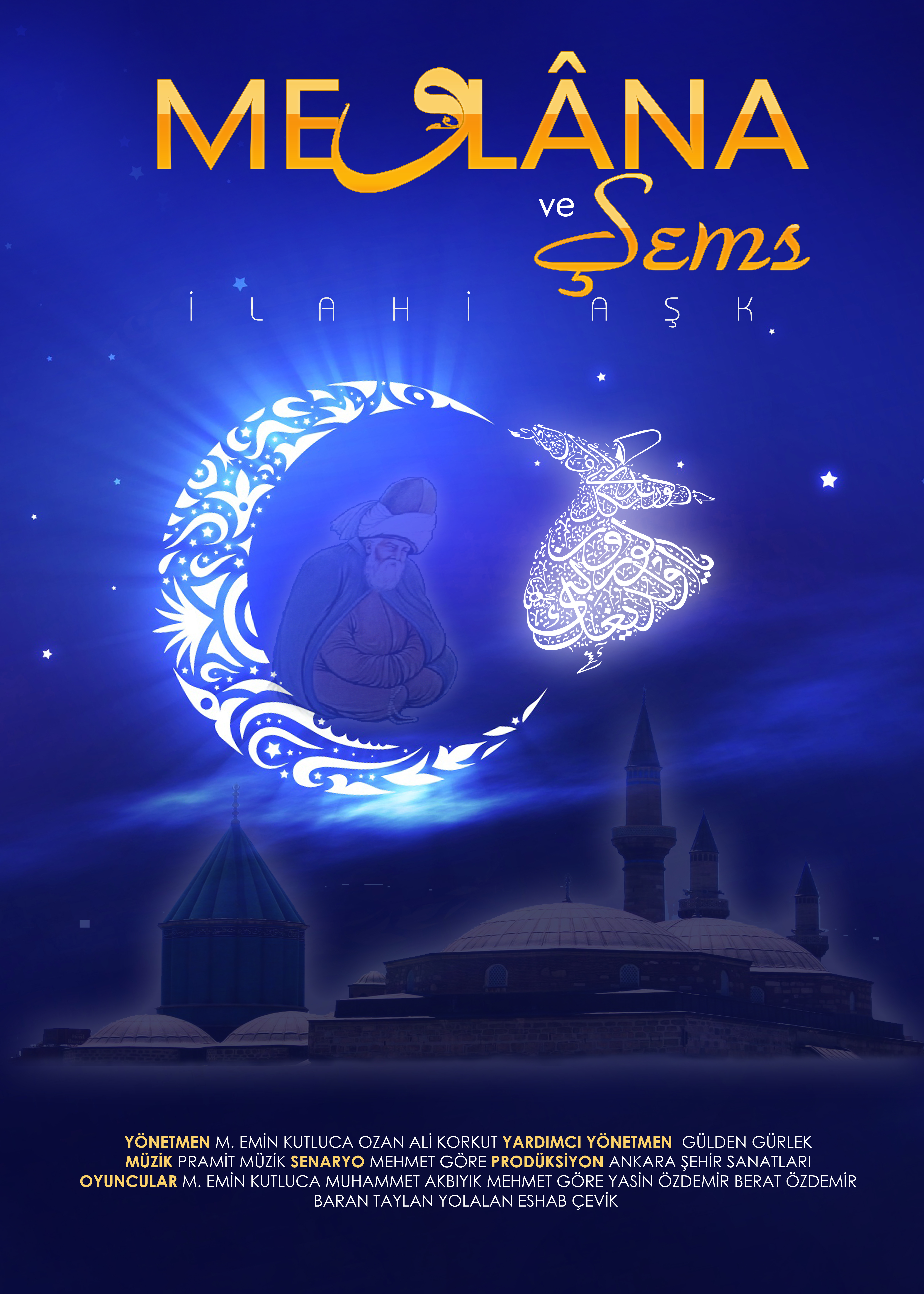 Mevlana ve Şemsi Tebrizli afişi
