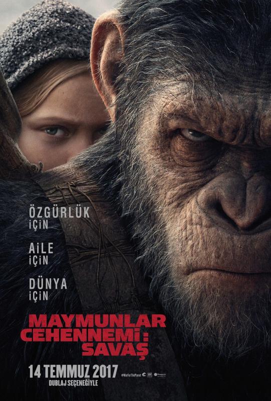 Maymunlar Cehennemi: Savaş afişi