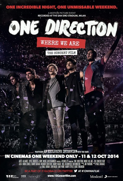 One Direction: Where We Are - The Concert Film afişi